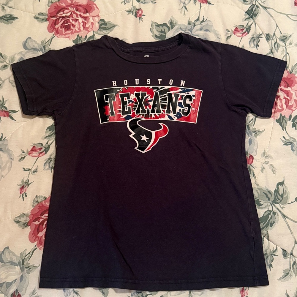 Houston Texans Kids Navy Blue T-Shirt Sz 10/12 NWOT